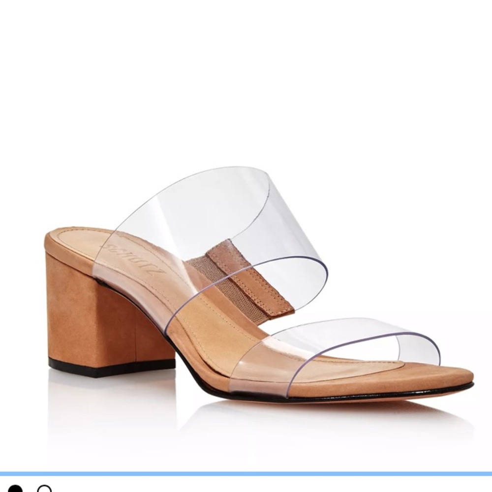 Brand New Schutz Victorie nude sandals: transparent/honey beige size: 10